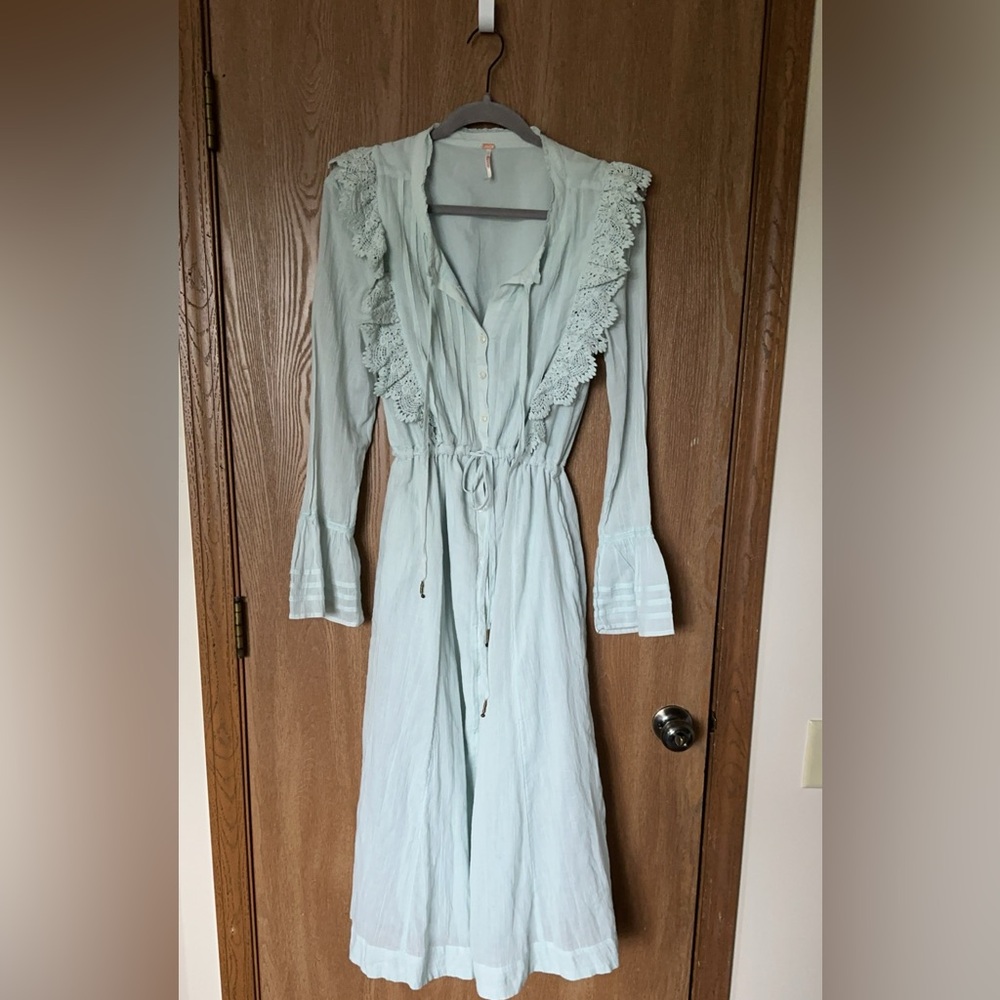 Free People pastel teal dress